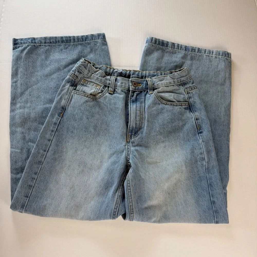 J. Galt Shanghai Light Wash Wide Leg Baggy‎ Jeans High Rise Size Small
